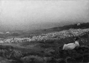 Jessica Keiser, "White Crag Moss", Charcoal on paper, 23x30.5 cm (9x12 in), 2020 Jessica Keiser, "White Crag Moss", Charcoal on paper, 23x30.5 cm (9x12 in), 2020