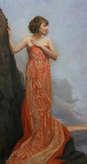 Tanvi Pathare,"Her Ascent", Oil on linen, 190x100 cm, 2020 Tanvi Pathare,"Her Ascent", Oil on linen, 190x100 cm, 2020