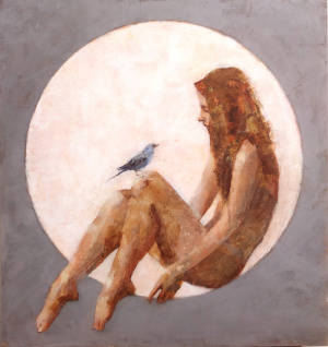 Elena Arcangeli, "Balance", Mixed media on wood, 50x53 cm, 2021 Elena Arcangeli, "Balance", Mixed media on wood, 50x53 cm, 2021