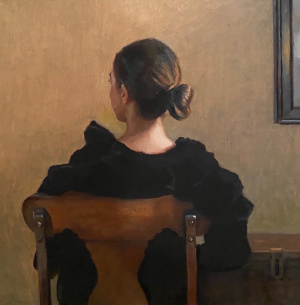 Jane Manco, "Evening in the Drawing Room", Oil on canvas, 30.5x30.5 cm (12x12 in), 2020 Jane Manco, "Evening in the Drawing Room", Oil on canvas, 30.5x30.5 cm (12x12 in), 2020