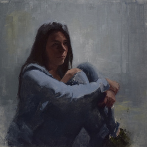 Raffaella Freyre, "Marie", Oil on linen, 70x70 cm, 2018 Raffaella Freyre, "Marie", Oil on linen, 70x70 cm, 2018