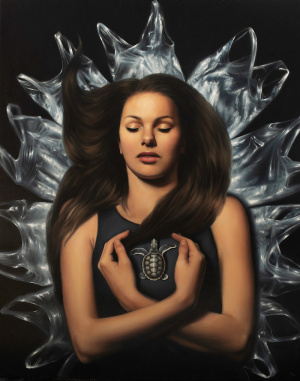 Frøydis Aarseth, "Plastic Invasion", Oil on linen, 101x81 cm, 2020 Frøydis Aarseth, "Plastic Invasion", Oil on linen, 101x81 cm, 2020