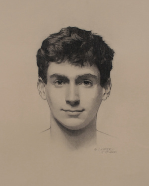 Sarah Green, "Head Study", Charcoal on paper, 35x45 cm, 2021 Sarah Green, "Head Study", Charcoal on paper, 35x45 cm, 2021