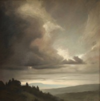 "Storm over Florence", Oil on canvas, 122 x 122 cm, 2018 Daniel Graves, Storm over Florence, Oil on canvas, 122 x 122 cm, 2018
