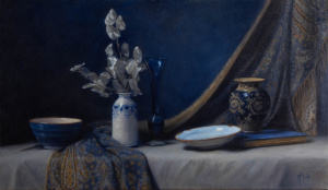 Maureen Hyde, Blue , Oil on linen, 50x85 cm, 2019 Maureen Hyde, Blue , Oil on linen, 50x85 cm, 2019