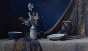 Maureen Hyde, Blue , Oil on linen, 50x85 cm, 2019 Maureen Hyde, Blue , Oil on linen, 50x85 cm, 2019