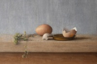 "Eggs and spices", Oil on canvas, 32 x 21 cm, 2015 Anne Koldsø, "Eggs and spices", Oil on canvas, 32 x 21 cm, 2015