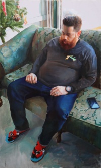 "Eddy", Oil on linen, 86 x 42 in. 2020