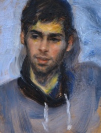 "Jared", Oil on panel, 12 x 8 cm, 2016