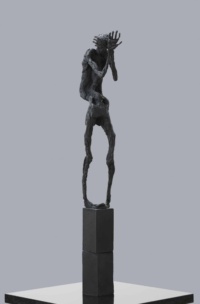 "Shame, Bronze", H 76 x W 11 x D 16 cm, 2021 Dr Gindi, Shame, Bronze, H 76 x W 11 x D 16 cm, 2021