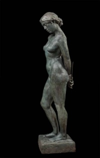 "The Fateful Choice", Bronze, H166 x W44 x D47 cm, 2021 Dr Gindi, The Fateful Choice, Bronze, H166 x W44 x D47 cm, 2021