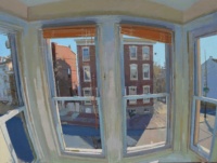 "Bay Window Goggles", Oil on linen, 36 x 48 in. 2018-2020 Peter Van Dyck, "Bay Window Goggles", Oil on linen, 36 x 48 in. 2018-2020