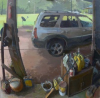 "Mazda Tribute", Oil on linen, 48 x 48 in. 2016-2018 Peter Van Dyck, "Mazda Tribute", Oil on linen, 48 x 48 in. 2016-2018