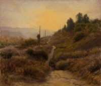 "A Path in San Diego", Oil on canvas, 71 x 61 cm, 2020 Romer Kitching, "A Path in San Diego", Oil on canvas, 71 x 61 cm, 2020