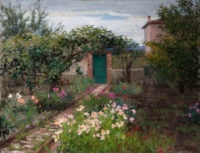 "Papi's Garden", Oil on canvas, 65 x 50 cm, 2019 Romer Kitching, "Papi's Garden", Oil on canvas, 65 x 50 cm, 2019