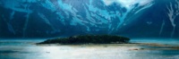 "Store Skogsholmen I", Oil on MDF-board, 177 x 40 cm, 2021 Rudi Caeyers, "Store Skogsholmen I", Oil on MDF-board, 177 x 40 cm, 2021