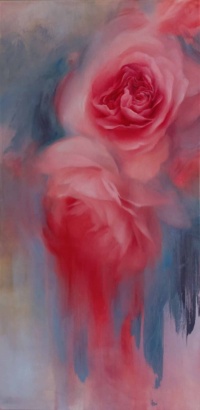 "Dreaming roses", Oil on canvas, 50 x 100 cm, 2021 Sahra Becherer, "Dreaming roses", Oil on canvas, 50 x 100 cm, 2021