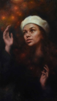 "Stardance", Oil on canvas, 40 x 70 cm, 2020 Sahra Becherer, "Stardance", Oil on canvas, 40 x 70 cm, 2020