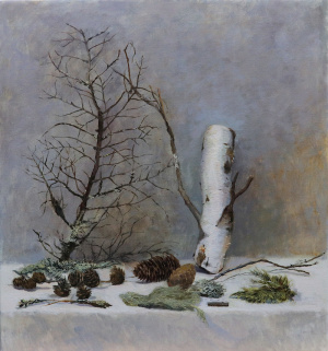 Tanvi-Pathare "A Walk in Bolmso", Oil on linen, 70 x 65 cm, € 4.500 Tanvi-Pathare "A Walk in Bolmso", Oil on linen, 70 x 65 cm, € 4.500