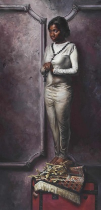"Chemin Oublié", Oil on linen, 197 x 97 cm, 2023 Virginie Vandeputte, Chemin Oublié, Oil on linen, 197 x 97 cm, 2023