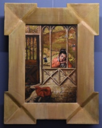 "Innocence", Oil and gold leaf on oak panel, 46 x 36 cm, 2023 Virginie Vandeputte, Innocence, Oil and gold leaf on oak panel, 46 x 36 cm, 2023