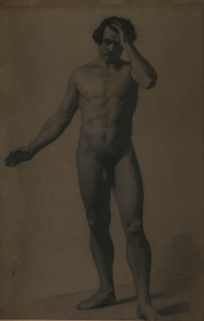 19th C Figure drawing, 57x37.5 cm 19th C Figure drawing, 57x37.5 cm