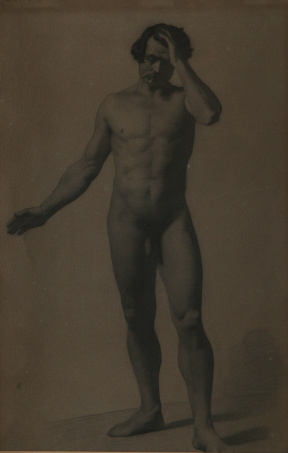 19th C Figure drawing, 57x37.5 cm 19th C Figure drawing, 57x37.5 cm