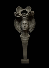 Alexandra Slava, The Coronation, Finished clay, 110 x 45 x 30 cm, 2018