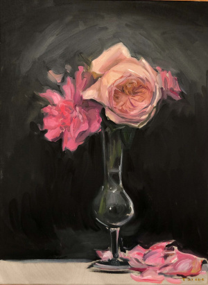 AliceToich, Roses from the Garden, Oil on canvas, 30x40 cm 2020 AliceToich, Roses from the Garden, Oil on canvas, 30x40 cm 2020