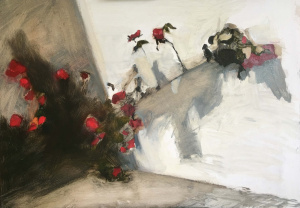 Alicia Combs "Evolution of a Rose Bush", Oil on gesso board, 30 x 40 cm, 2020 Alicia Combs, Evolution of a Rose Bush, Oil on gesso board, 30 x 40 cms 2020
