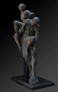 "The Letting Go", Bronze on Belgian Marble, 60 x 30 x 16 in. 2011 Alicia Ponzio, The Letting Go, Bronze on Belgian Marble, 60 x 30 x 16 in. 2011