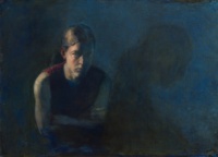 "I am Sam", Oil on aluminium panel, 65 x 48 cm, 2018 Andreas Birath, I am Sam, Oil on aluminium panel, 65 x 48 cm, 2018