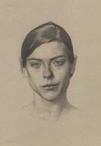 "Marissa", Graphite on Stonehenge paper, 5 x 7 in. 2014 Andrew Ameral, Marissa, Graphite on Stonehenge paper, 5 x 7 in. 2014