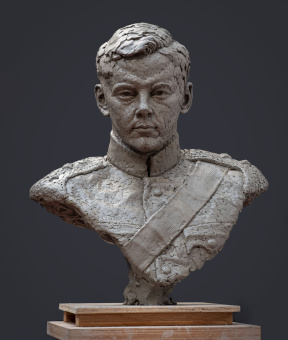 Anil Barbu, Lieutenant Eddie Cooper '1st The Queens Dragoon Guards’, life size, Finished Clay, 2020 Anil Barbu, Lieutenant Eddie Cooper '1st The Queens Dragoon Guards’, life size, Finished Clay, 2020