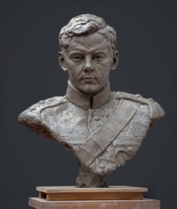 "Lieutenant Eddie Cooper '1st The Queens Dragoon Guards’", Finished Clay, Life size, 2020 Anil Surendran, Lieutenant Eddie Cooper '1st The Queens Dragoon Guards’, Finished Clay, Life size, 2020