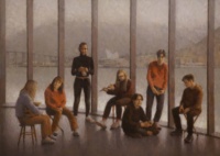 "Afilliation", Oil on linen, 150 x 207 cm, 2021 Anna-Brith Arntsen, Afilliation, Oil on linen, 150 x 207 cm, 2021