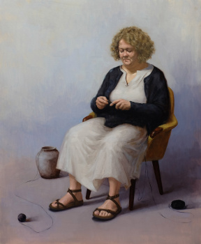 Anne Koldsø, Quiet preperations for convent life, Oil on canvas 60 x 73 cm, 2020 Anne Koldsø, Quiet preperations for convent life, Oil on canvas 60 x 73 cm, 2020