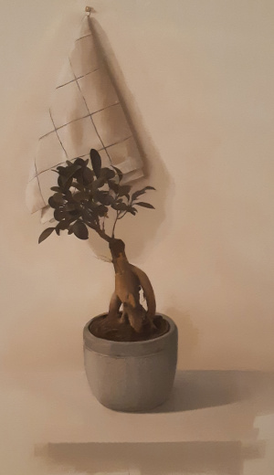 Audun Helle, Plant from Ikea, Oil on canvas, 75x45 cm, 2019 Audun Helle, Plant from Ikea, Oil on canvas, 75x45 cm, 2019