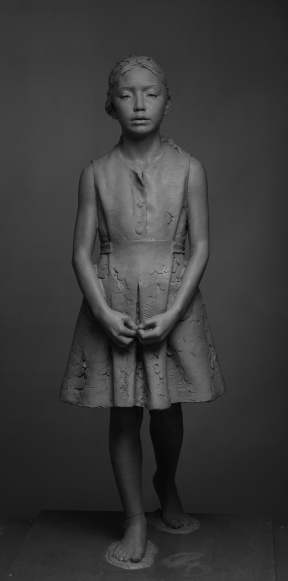 Bayasgalan Batmagnai, Prevent Child Abuse, Clay, H134 x W41 x D33cm, 2018 Bayasgalan Batmagnai, Prevent Child Abuse, Clay, H134 x W41 x D33cm, 2018