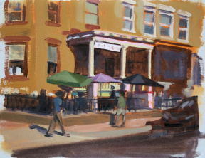 Dos Gringos, Oil on paper, 23 x 30 cm, 2020 Bethany Lee, Dos Gringos, Oil on paper, 23 x 30 cm, 2020