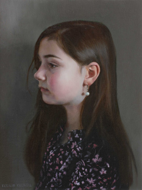 Cecilia Thorell DeVore, Ella, Oil on linen, 40 x 30 cm, 2021 Cecilia Thorell DeVore, Ella, Oil on linen, 40 x 30 cm, 2021