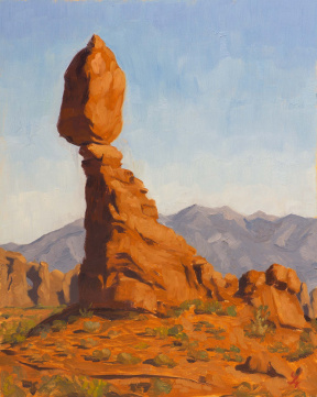 Claire Livingston, Balanced rock, Oil on panel, 16 x 20 in. 2019 Claire Livingston, Balanced rock, Oil on panel, 16 x 20 in. 2019