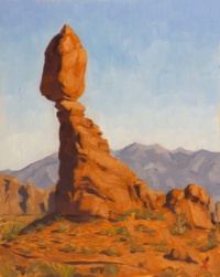 "Balanced rock", Oil on panel, 16 x 20 in. 2019 Claire Livingston, "Balanced rock", Oil on panel, 16 x 20 in. 2019