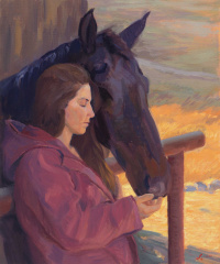 Claire Livingston, "Old friends", Oil on linen, 20 x 24 in. 2020