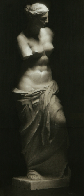 Cornelia Hernes, Cast Drawing, Charcoal on toned paper, 92x41 cm Cornelia Hernes, Cast Drawing, Charcoal on toned paper, 92x41 cm