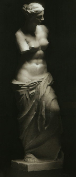 Cornelia Hernes, Cast Drawing, Charcoal on toned paper, 92x41 cm Cornelia Hernes, Cast Drawing, Charcoal on toned paper, 92x41 cm