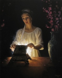 "Pandora", Oil on canvas, 80 x 100 cm, 2010 Cornelia Maria Hernes, Pandora, Oil on canvas, 80 x 100 cm, 2010