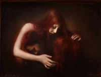 "Vampire", Oil on canvas, 2015 Cornelia Maria Hernes, Vampire, Oil on canvas, 2015