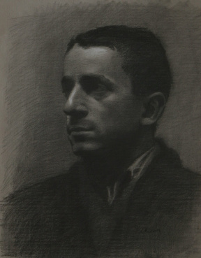 Dana Levin, Intermediate student (2nd year), charcoal on toned paper Dana Levin, Intermediate student (2nd year), charcoal on toned paper