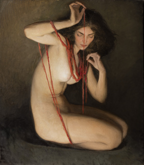 Daniela Astone, Threads, Oil on linen, 70 x 80 cm, 2021 Daniela Astone, Threads, Oil on linen, 70 x 80 cm, 2021